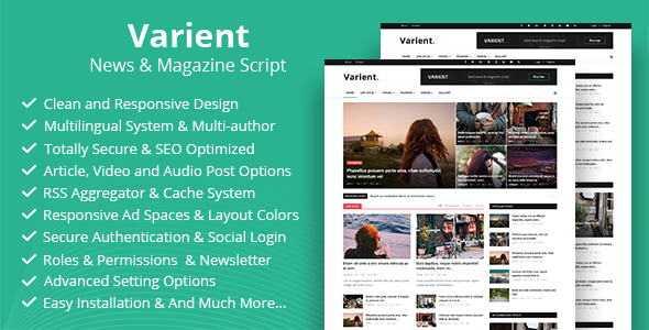 Varient – News & Magazine Web Platform